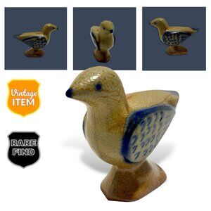 Vintage Handmade Hand-painted Tonala Folk Art Pottery Bird Figurine Mexico RARE!